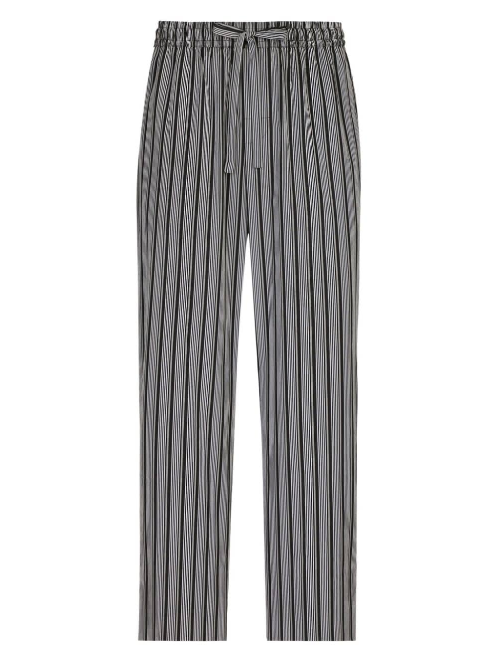 Dolce & Gabbana striped drawstring trousers - Grey von Dolce & Gabbana