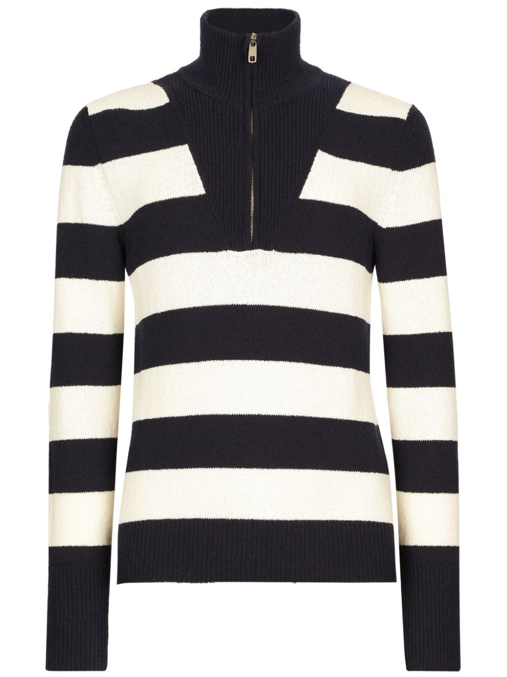 Dolce & Gabbana striped half-zip jumper - Blue von Dolce & Gabbana