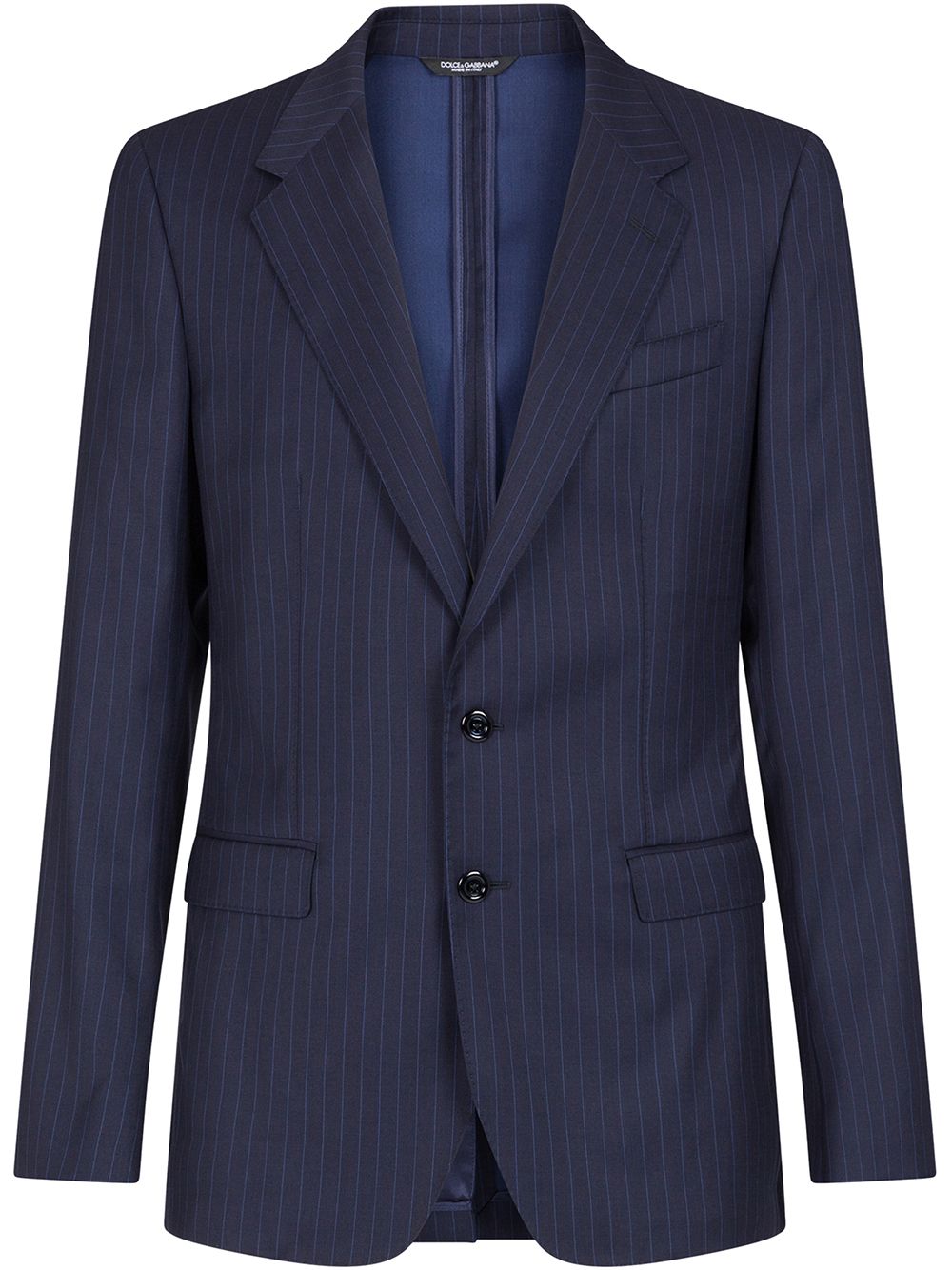 Dolce & Gabbana striped single-breasted blazer - Blue von Dolce & Gabbana