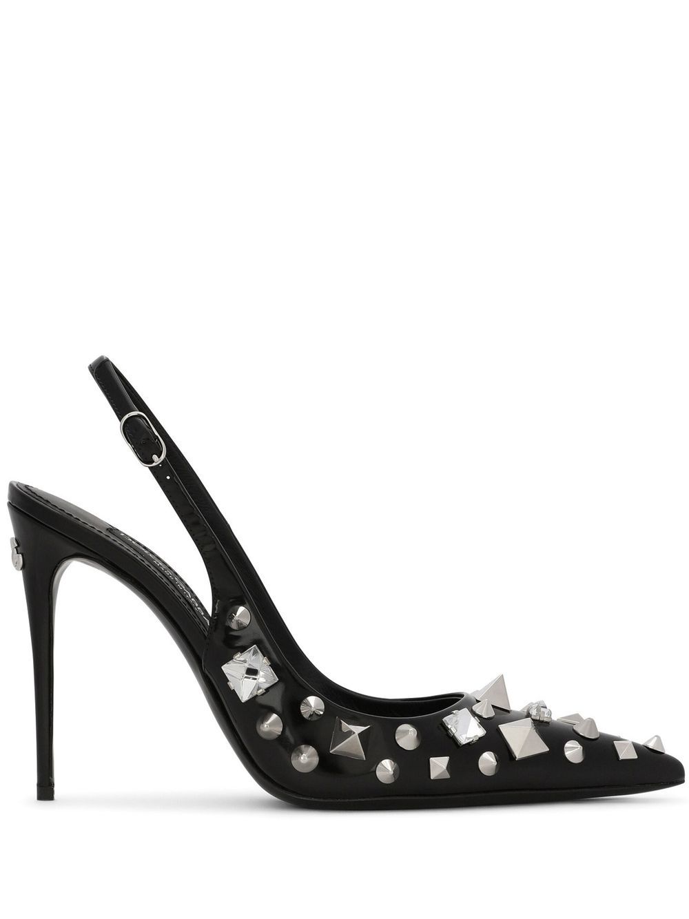 Dolce & Gabbana studded slingback 105mm pumps - Black von Dolce & Gabbana