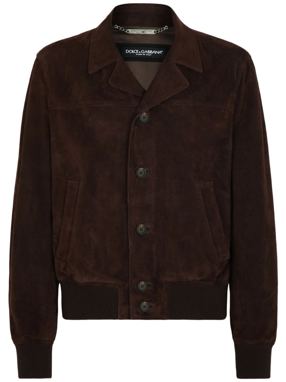 Dolce & Gabbana suede bomber jacket - Brown von Dolce & Gabbana