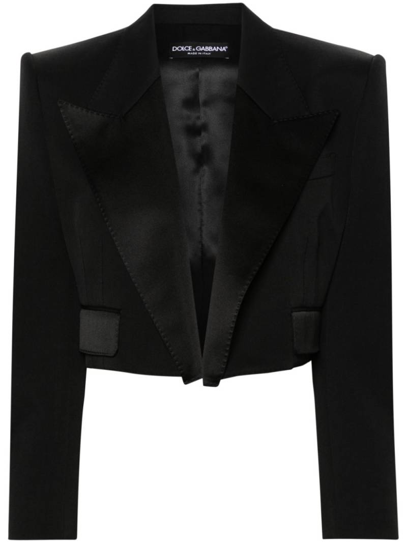 Dolce & Gabbana tailored cropped blazer - Black von Dolce & Gabbana