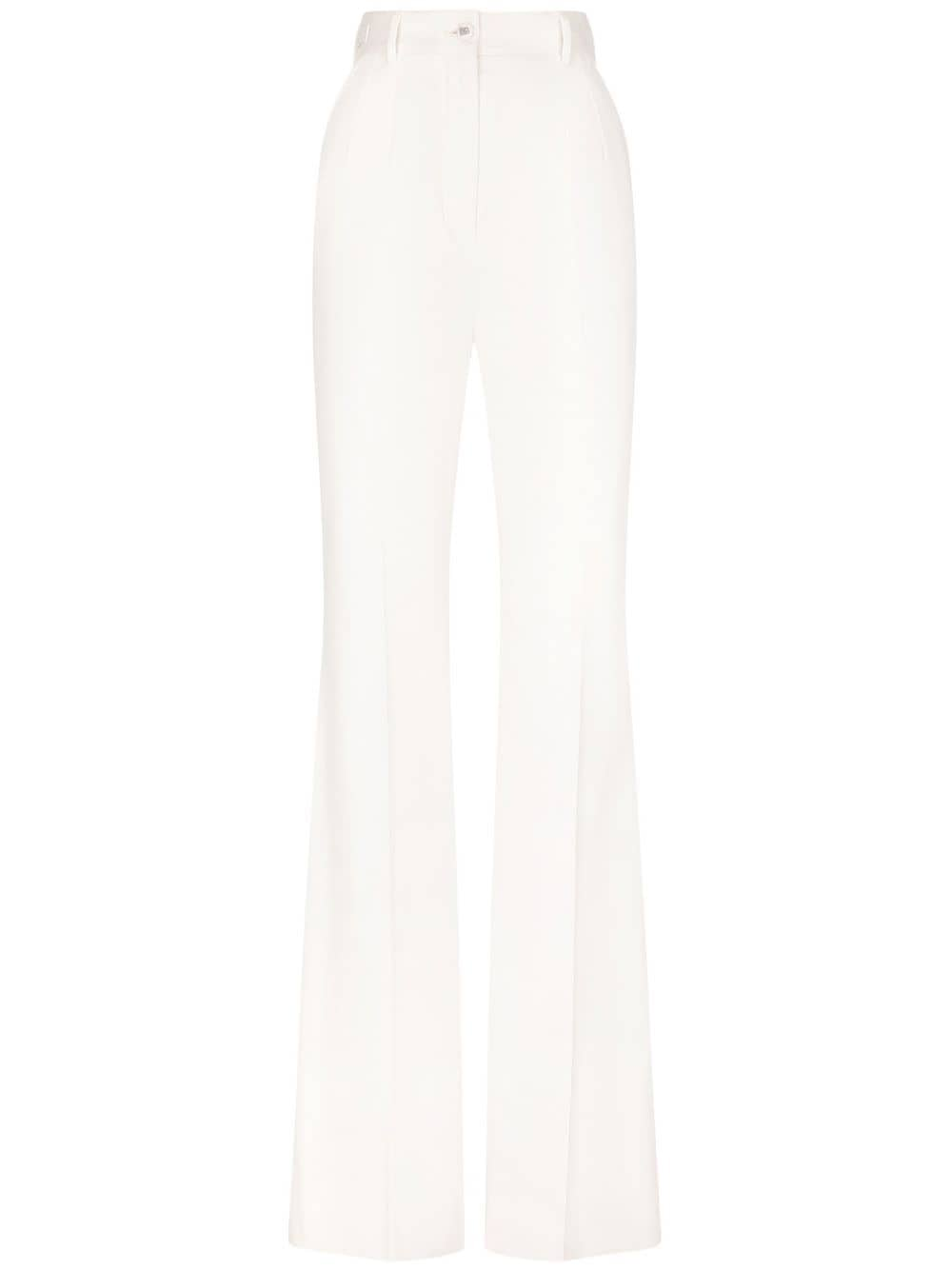 Dolce & Gabbana high-waisted flared trousers - White von Dolce & Gabbana