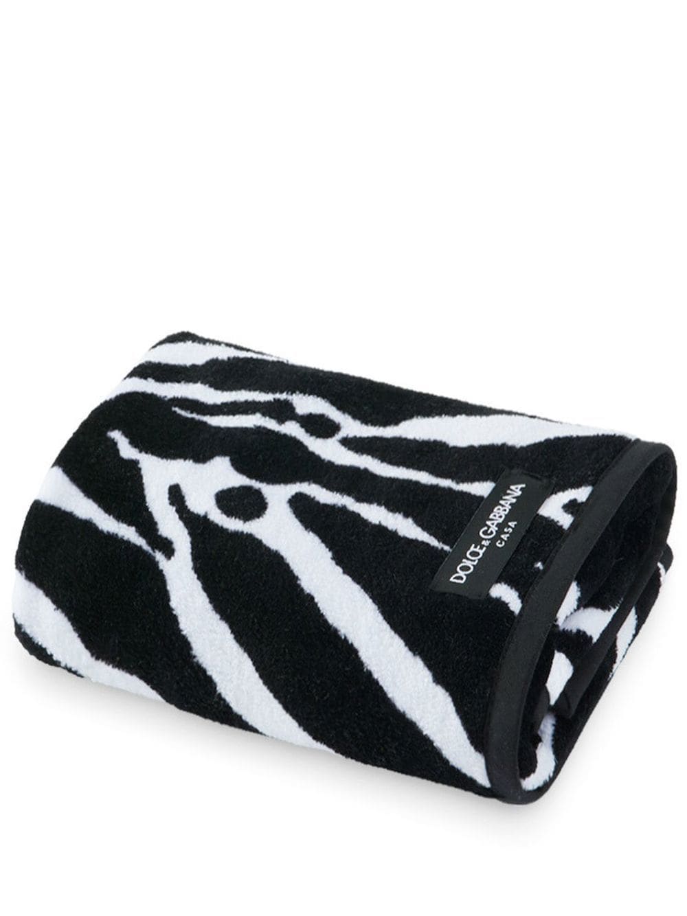 Dolce & Gabbana terry cotton guest towel - Black von Dolce & Gabbana