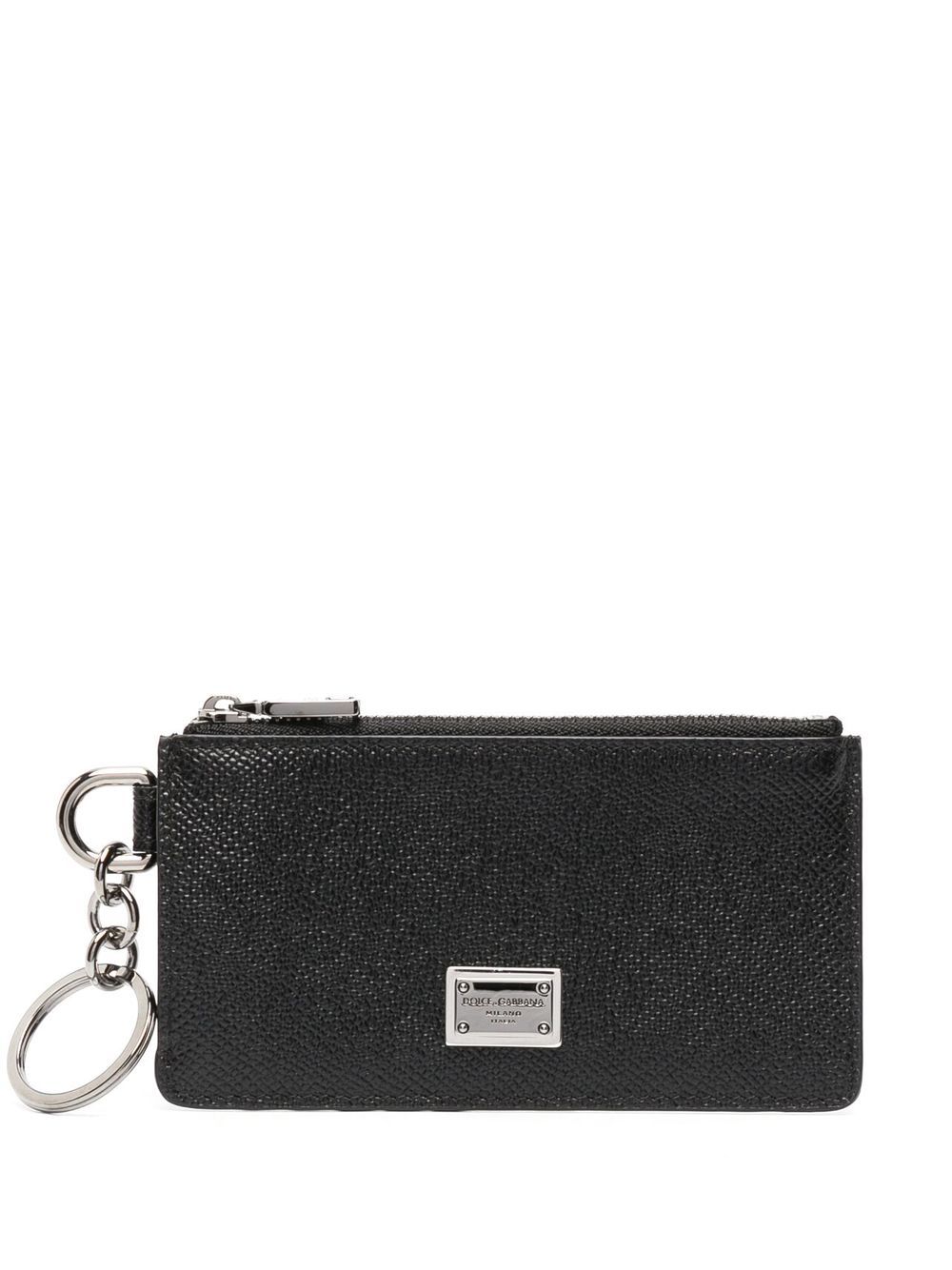 Dolce & Gabbana logo-tag leather card holder - Black von Dolce & Gabbana