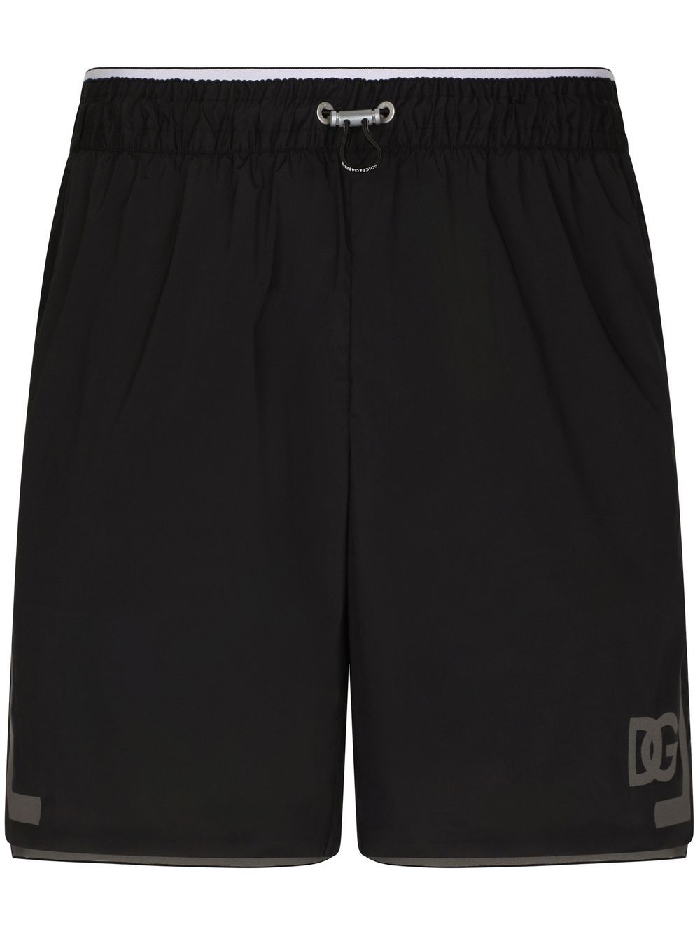 Dolce & Gabbana thigh-length monogram-print swim shorts - Black von Dolce & Gabbana