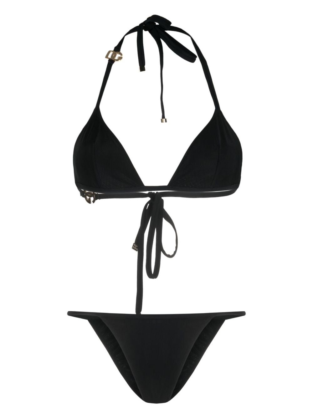 Dolce & Gabbana triangle-cup bikini set - Black von Dolce & Gabbana