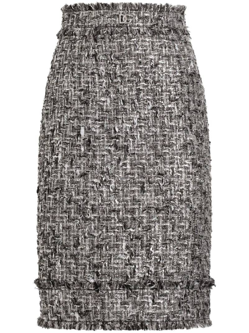 Dolce & Gabbana tweed skirt - Grey von Dolce & Gabbana