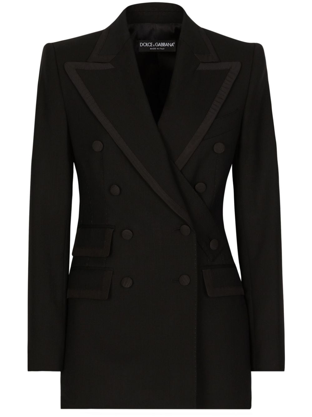 Dolce & Gabbana twill double-breasted blazer - Black von Dolce & Gabbana