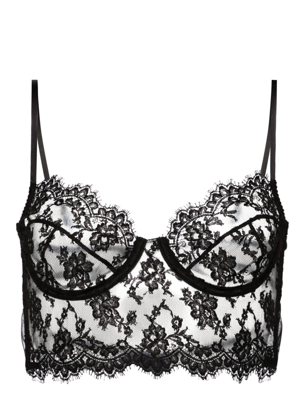 Dolce & Gabbana underwire-cup floral-lace bra - Black von Dolce & Gabbana