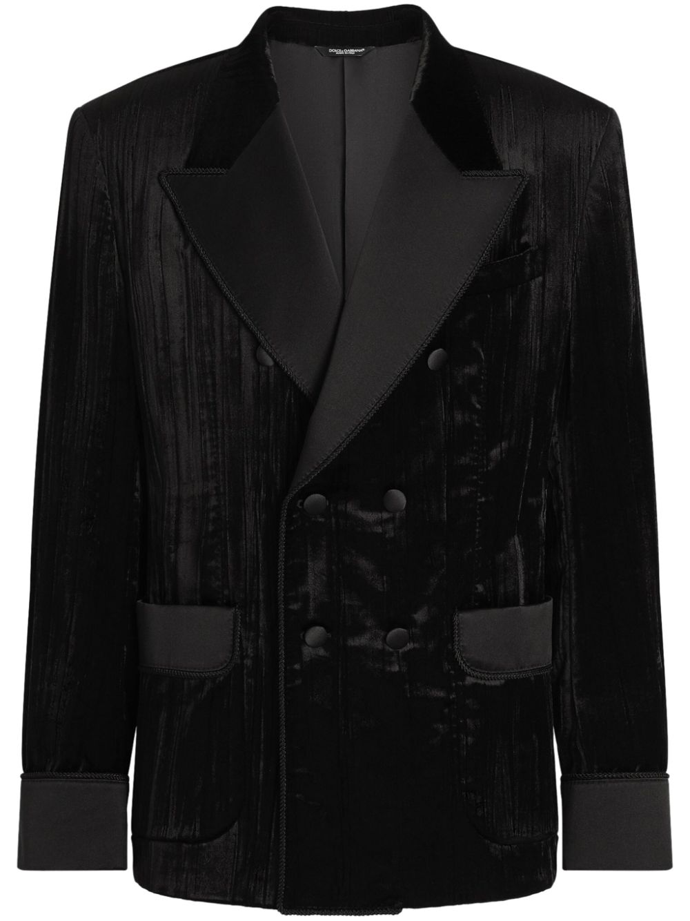 Dolce & Gabbana velvet blazer - Black von Dolce & Gabbana