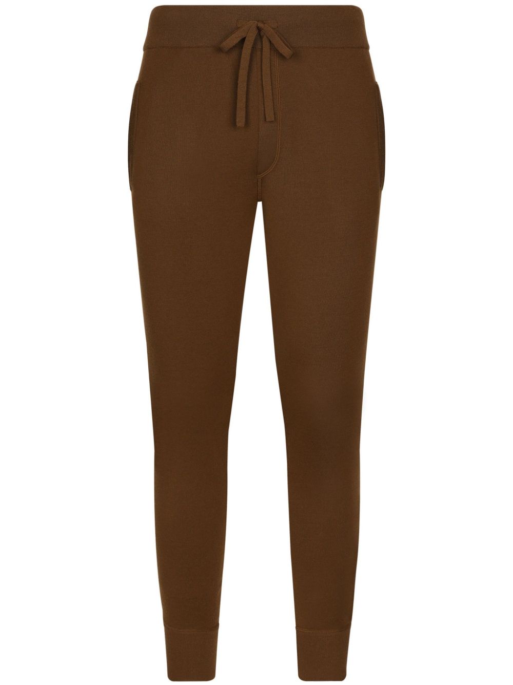 Dolce & Gabbana virgin wool-silk tapered trousers - Brown von Dolce & Gabbana