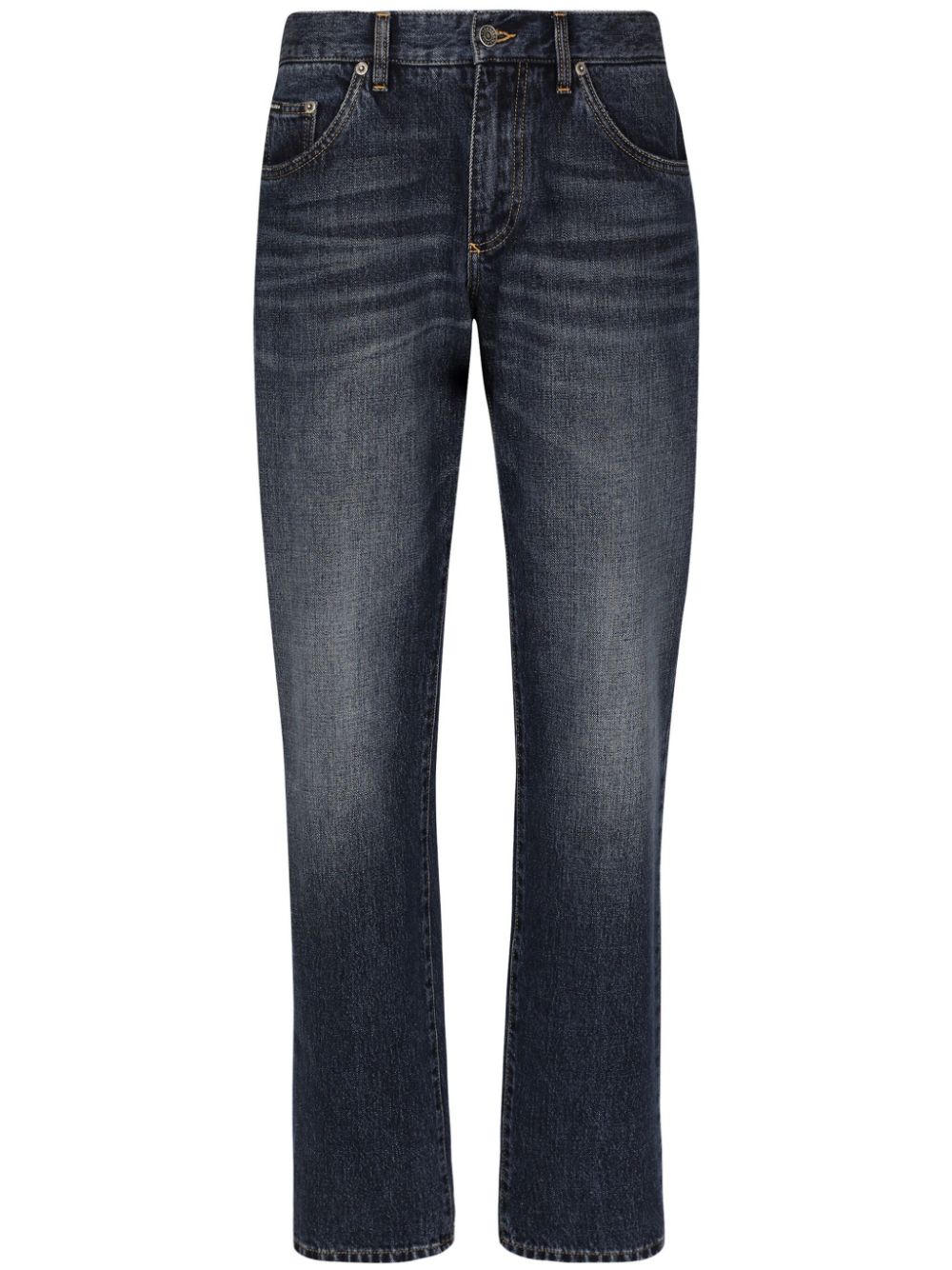 Dolce & Gabbana whiskering effect straight-legged jeans - Blue von Dolce & Gabbana