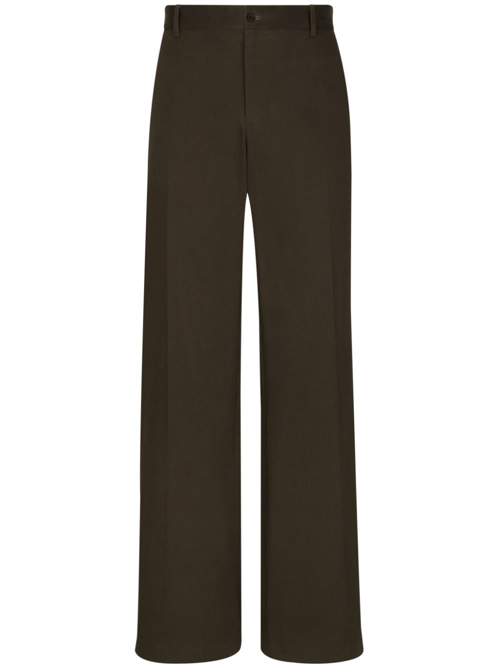 Dolce & Gabbana wide-leg cotton trousers - Brown von Dolce & Gabbana