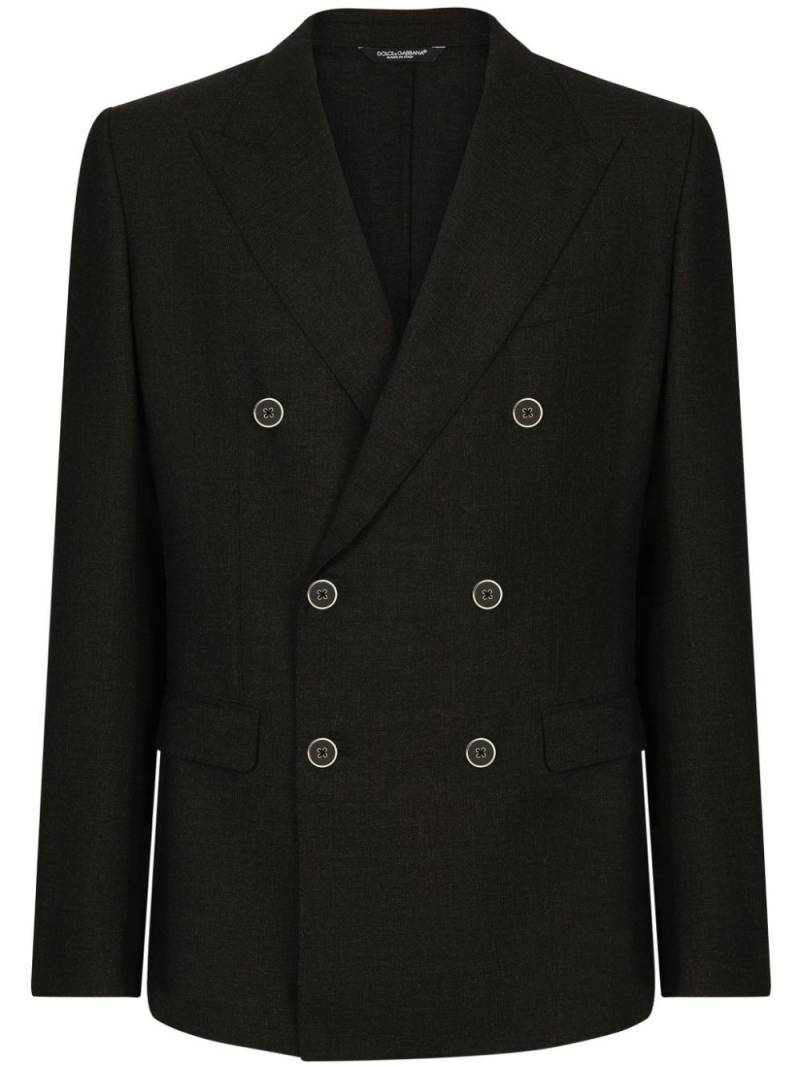 Dolce & Gabbana wool double-breasted jacket - Grey von Dolce & Gabbana