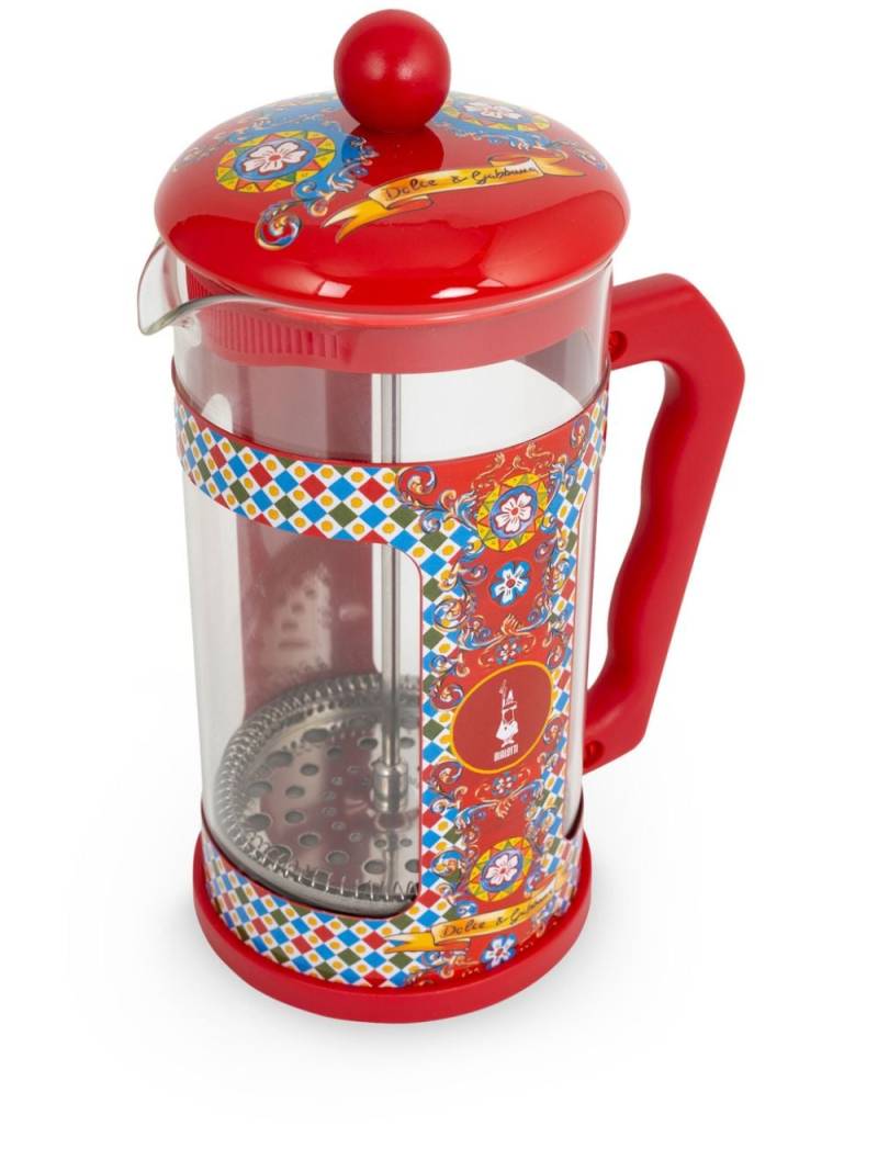 Dolce & Gabbana x Bialetti Carreto-print french coffee press - Red von Dolce & Gabbana