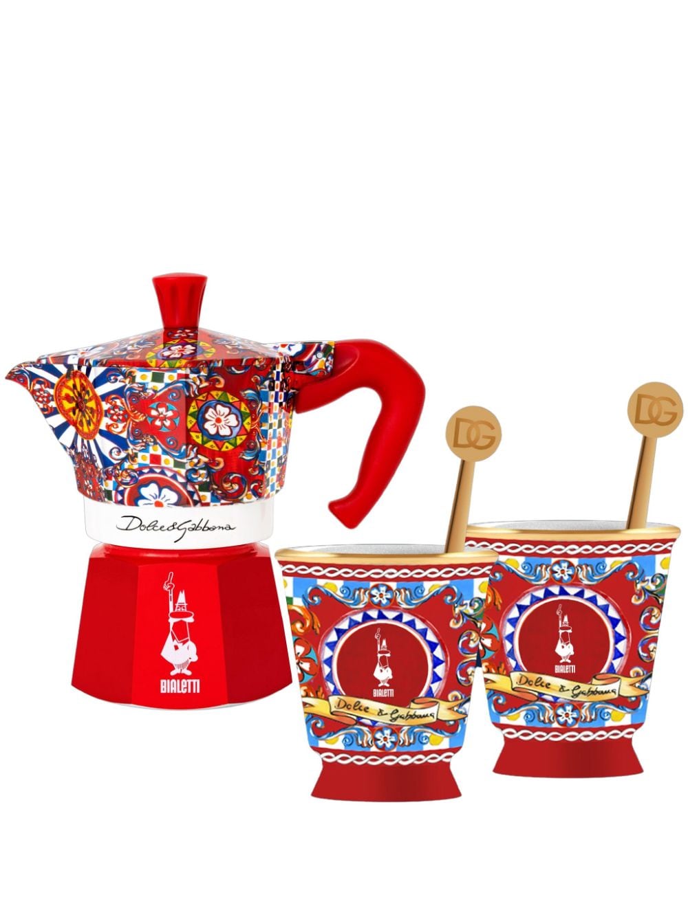 Dolce & Gabbana x Bialetti Moka Express art-déco coffee maker set (62g) - Red von Dolce & Gabbana