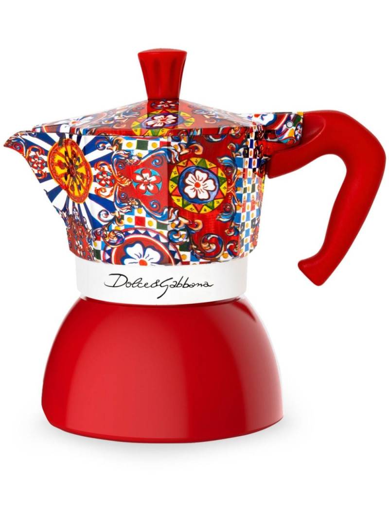 Dolce & Gabbana x Bialetti Moka Induction medium coffee maker - Red von Dolce & Gabbana