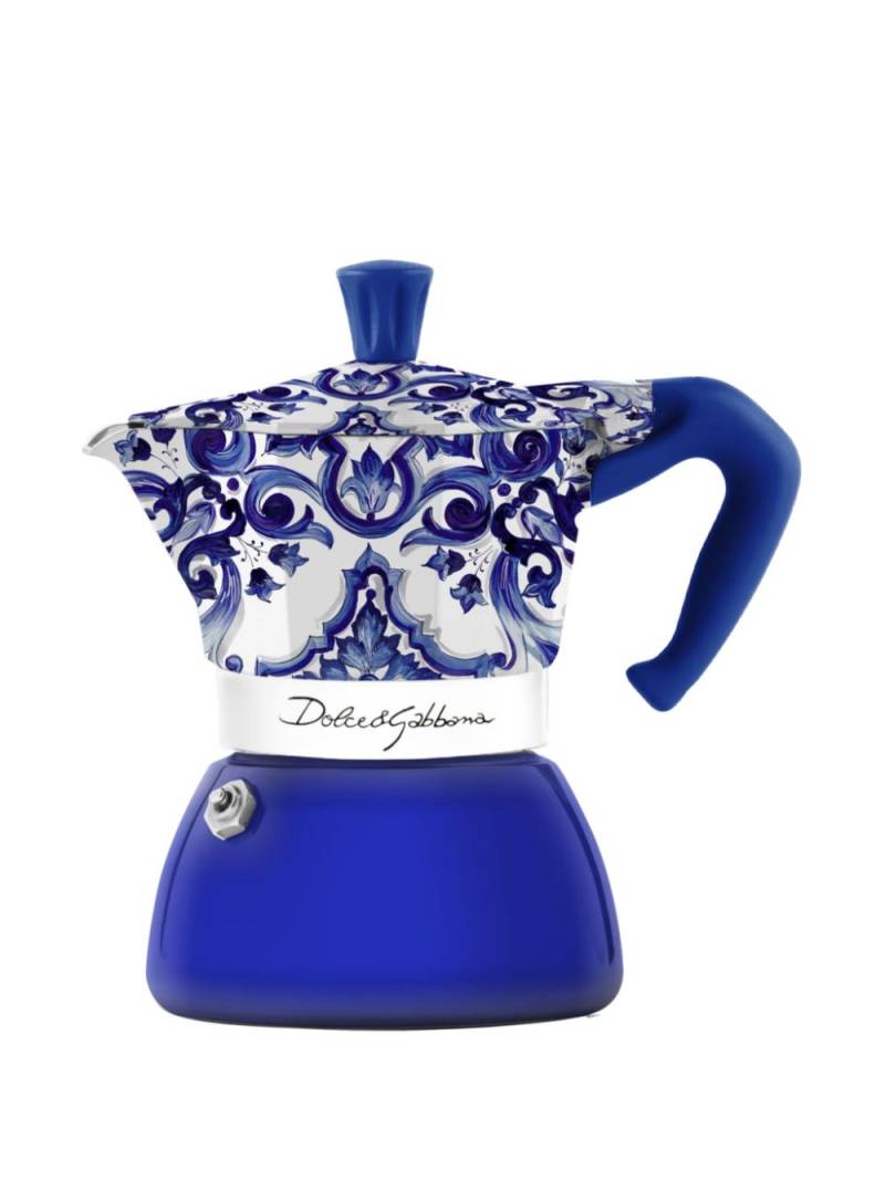 Dolce & Gabbana x Bialetti large Moka Induction coffee maker (270ml) - Blue von Dolce & Gabbana