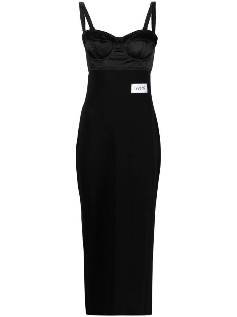 Dolce & Gabbana x Kim Kardashian bustier midi dress - Black von Dolce & Gabbana