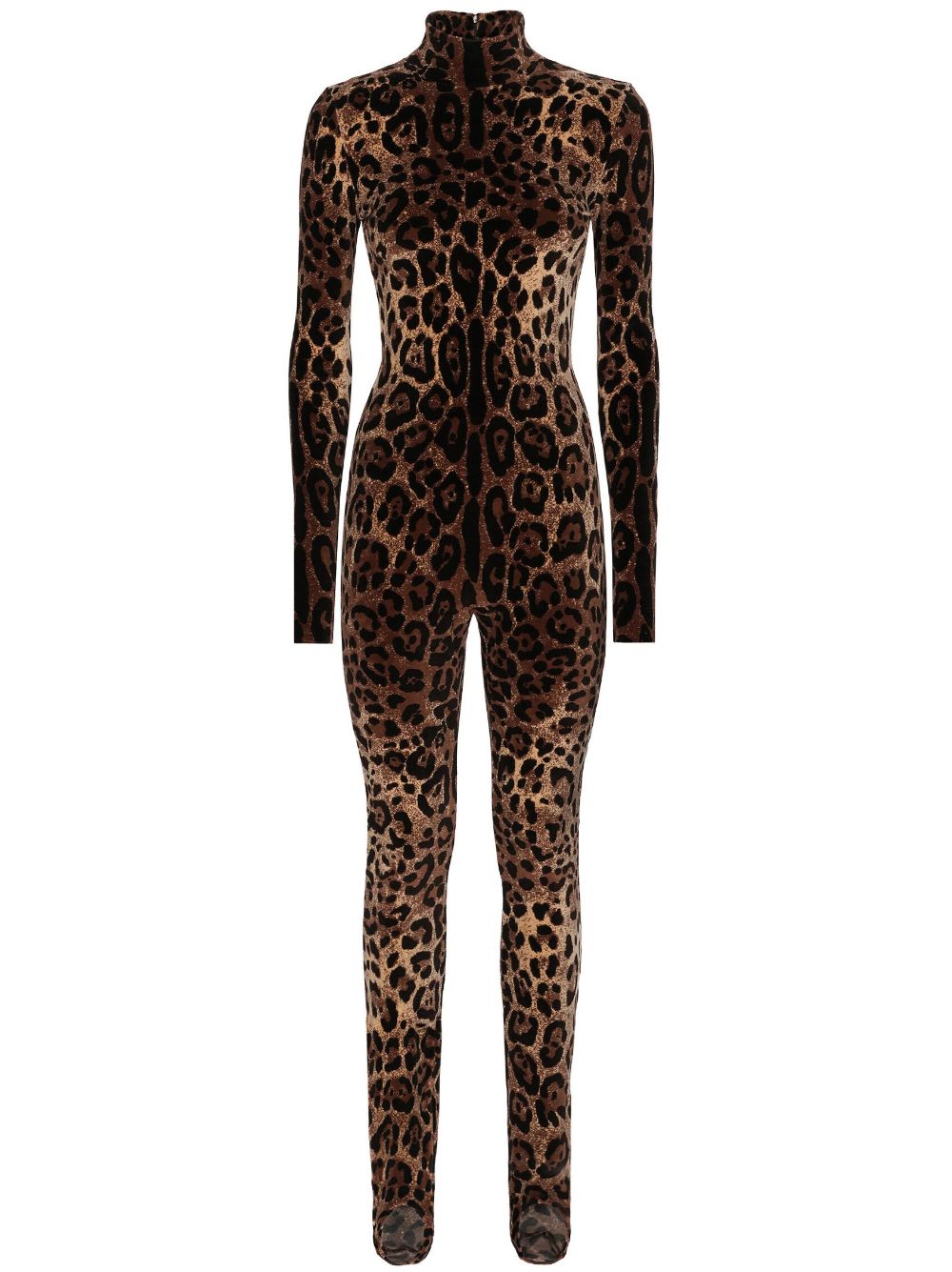 Dolce & Gabbana x Kim leopard-jacquard cotton-blend jumpsuit - Brown von Dolce & Gabbana