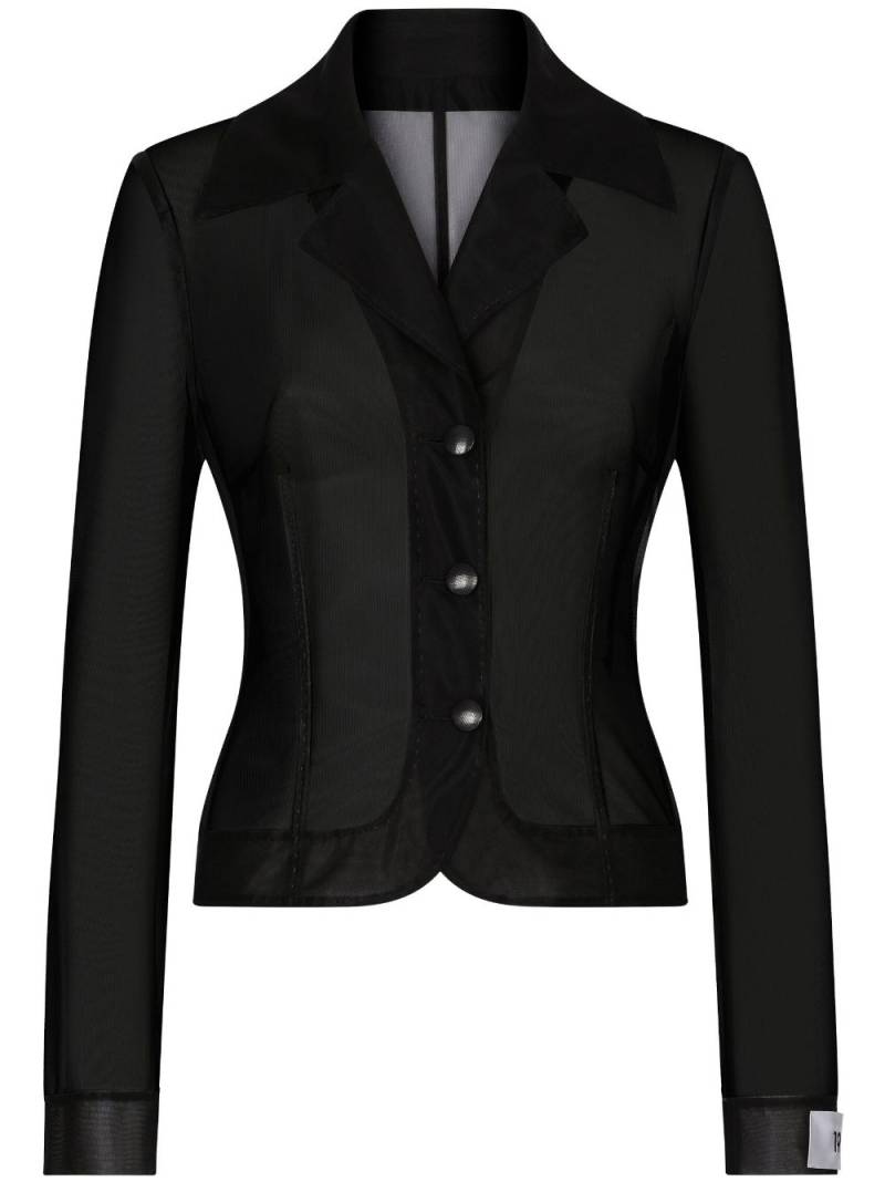 Dolce & Gabbana x Kim sheer single-breasted blazer - Black von Dolce & Gabbana