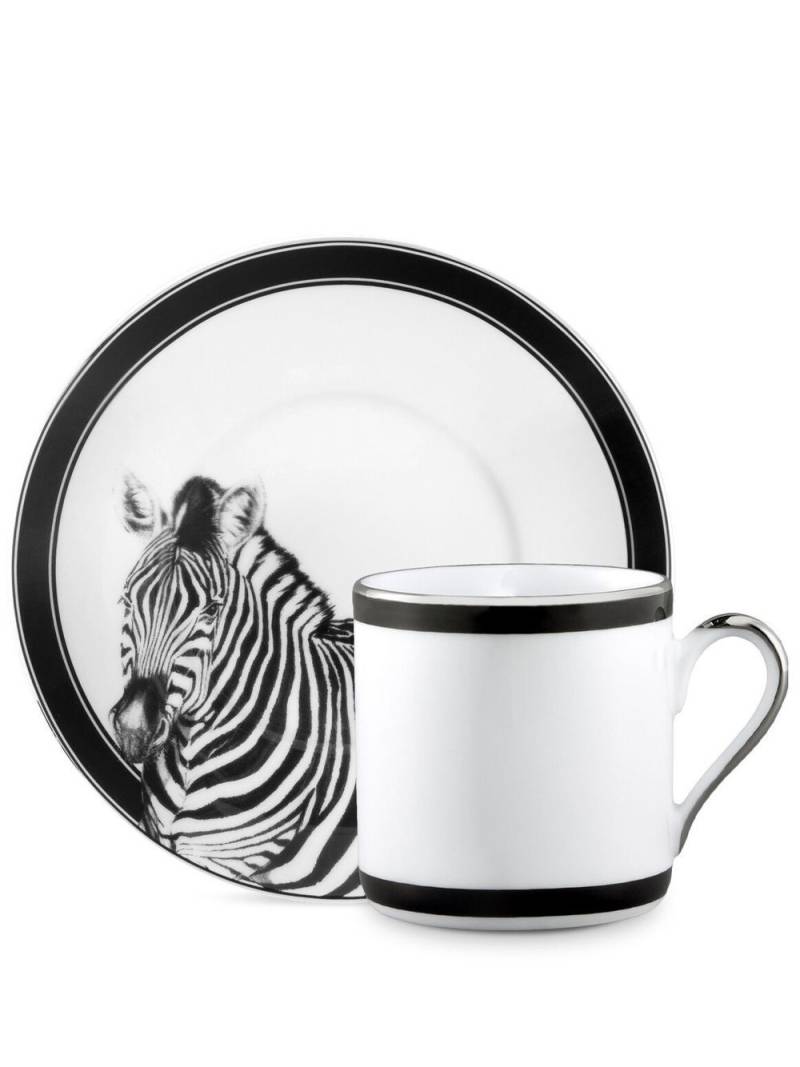 Dolce & Gabbana zebra-motif porcelain espresso set - White von Dolce & Gabbana