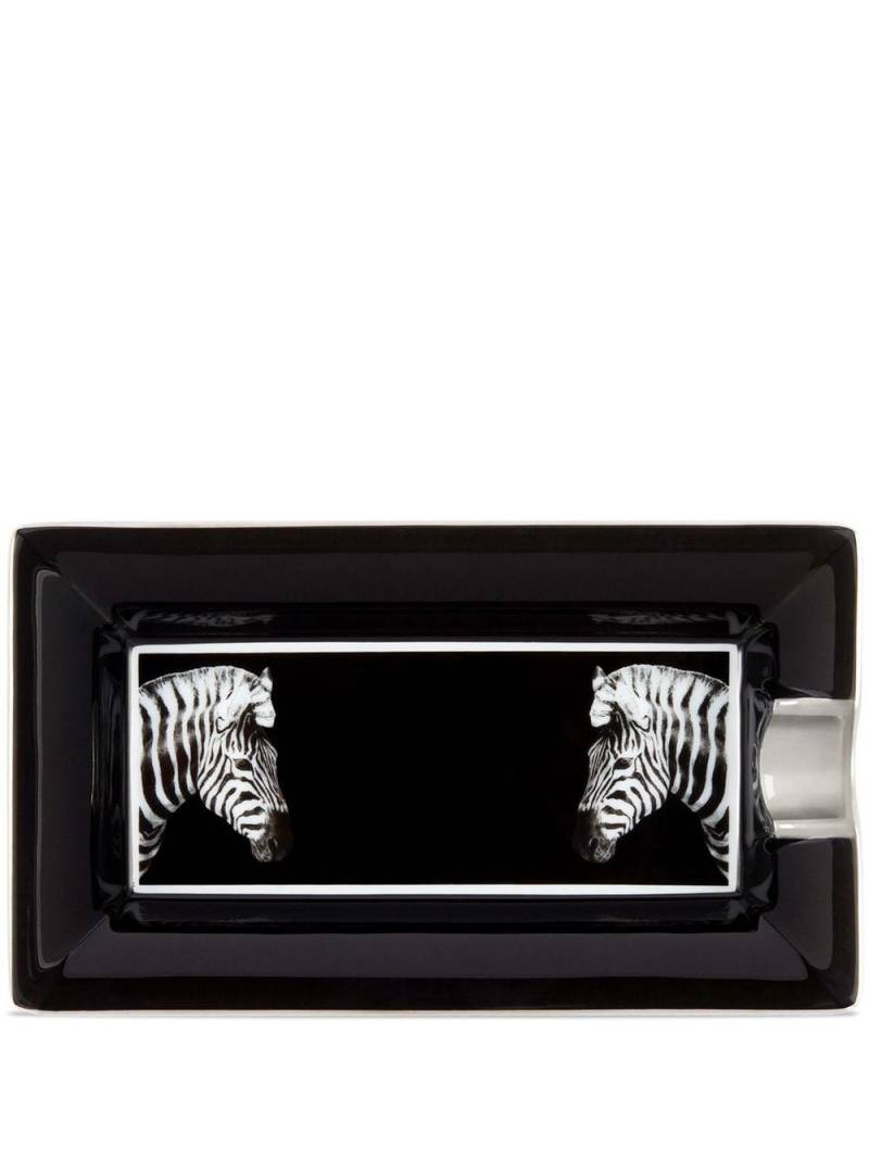 Dolce & Gabbana zebra-print porcelain ash-tray - Black von Dolce & Gabbana