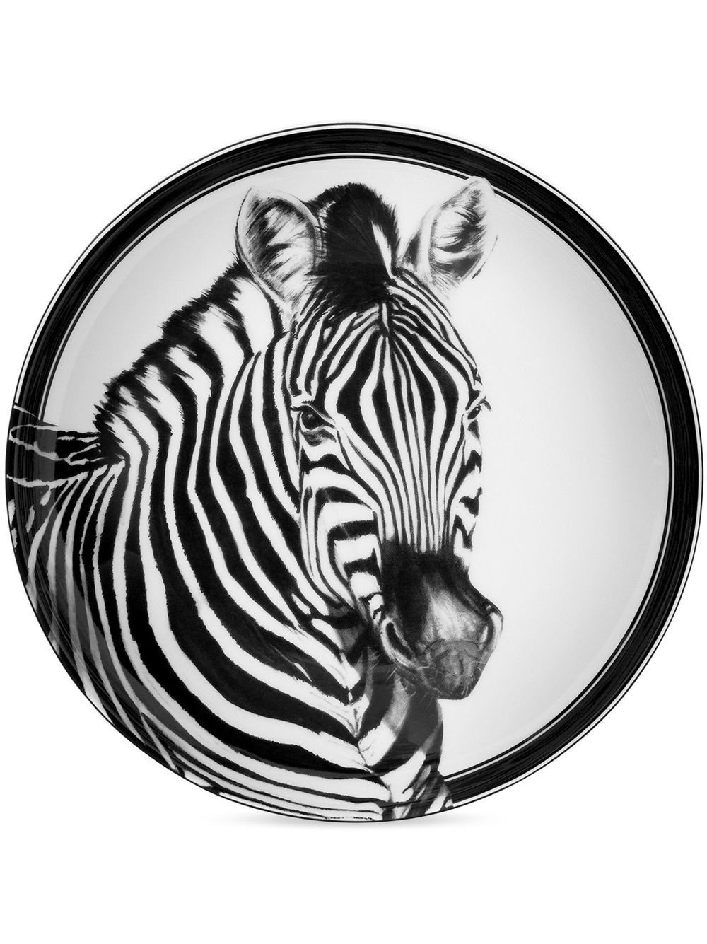 Dolce & Gabbana zebra-print porcelain soup plates (set of 2) - White von Dolce & Gabbana