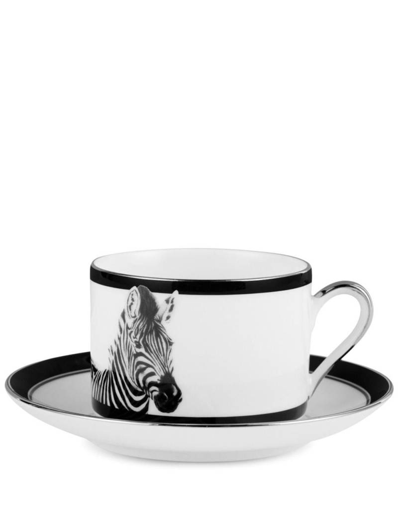 Dolce & Gabbana zebra-print porcelain tea set - White von Dolce & Gabbana