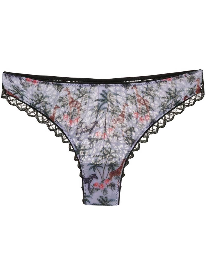 Dolci Follie Zebra brazilian briefs - Black von Dolci Follie