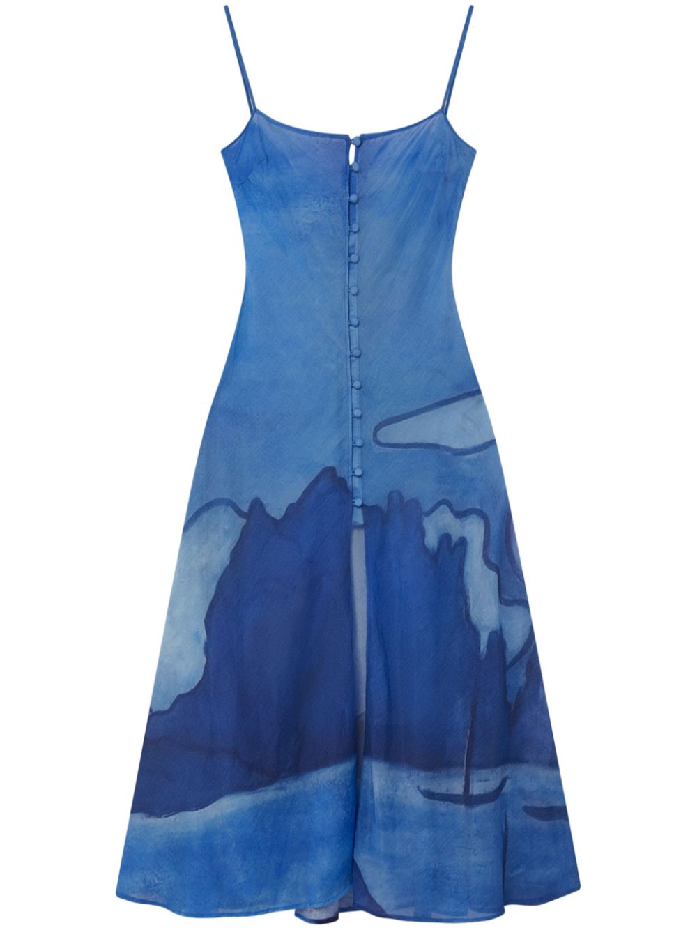 Donde Esteban Es Vedra midi dress - Blue