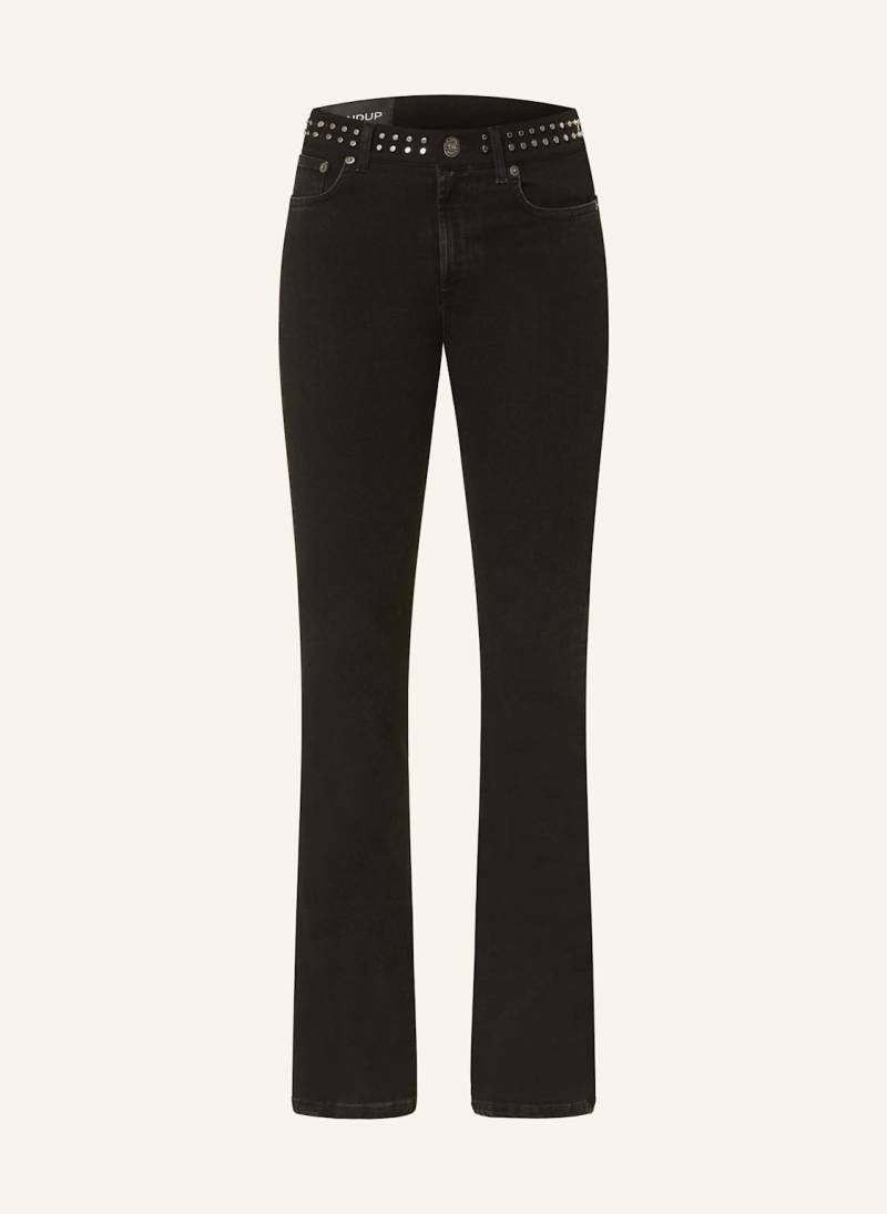 Dondup Flared Jeans Mit Nieten schwarz von Dondup