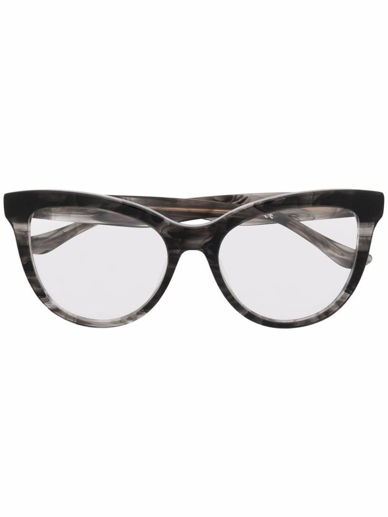 Donna Karan marbled cat-eye glasses - Grey von Donna Karan