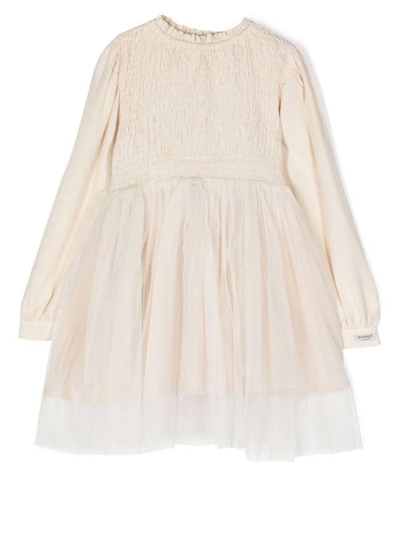 Donsje smocked tulle dress - Neutrals von Donsje