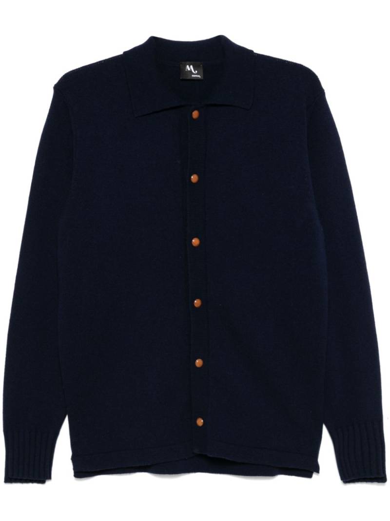 Doppiaa fine-knit cardigan - Blue von Doppiaa