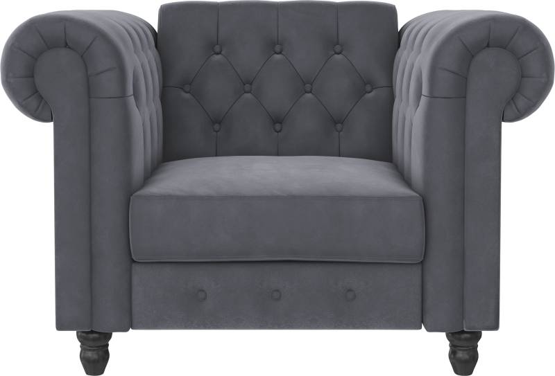 Dorel Home Chesterfield-Sessel »Felix«, mit Rückenlehne 3-fach verstellbar, Beine Massivholz, Sitzhöhe 46 cm von Dorel Home