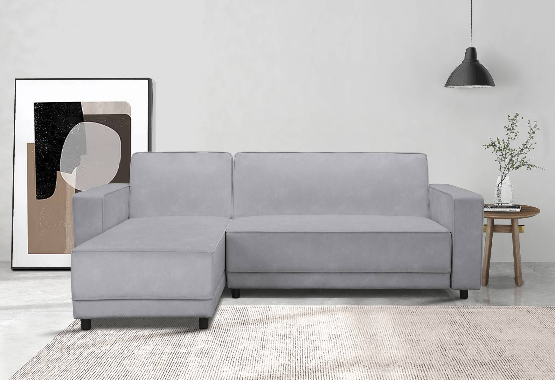 Dorel Home Ecksofa »Allie Schlafsofa 230 cm mit Relaxfunktion in der Rückenlehne«, Schlaffunktion (108/194,5cm), trendiger Cord o. pflegeleichter Velours von Dorel Home