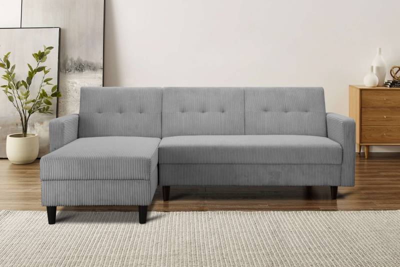 Dorel Home Ecksofa »Hartford II«, mit Bettfunktion und Stauraum, Recamiere beidseitig montierbar von Dorel Home