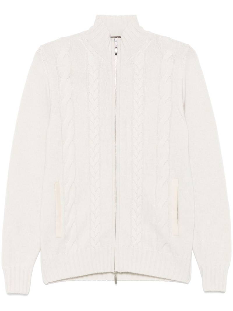 Doriani Cashmere cable-knit cardigan - White von Doriani Cashmere