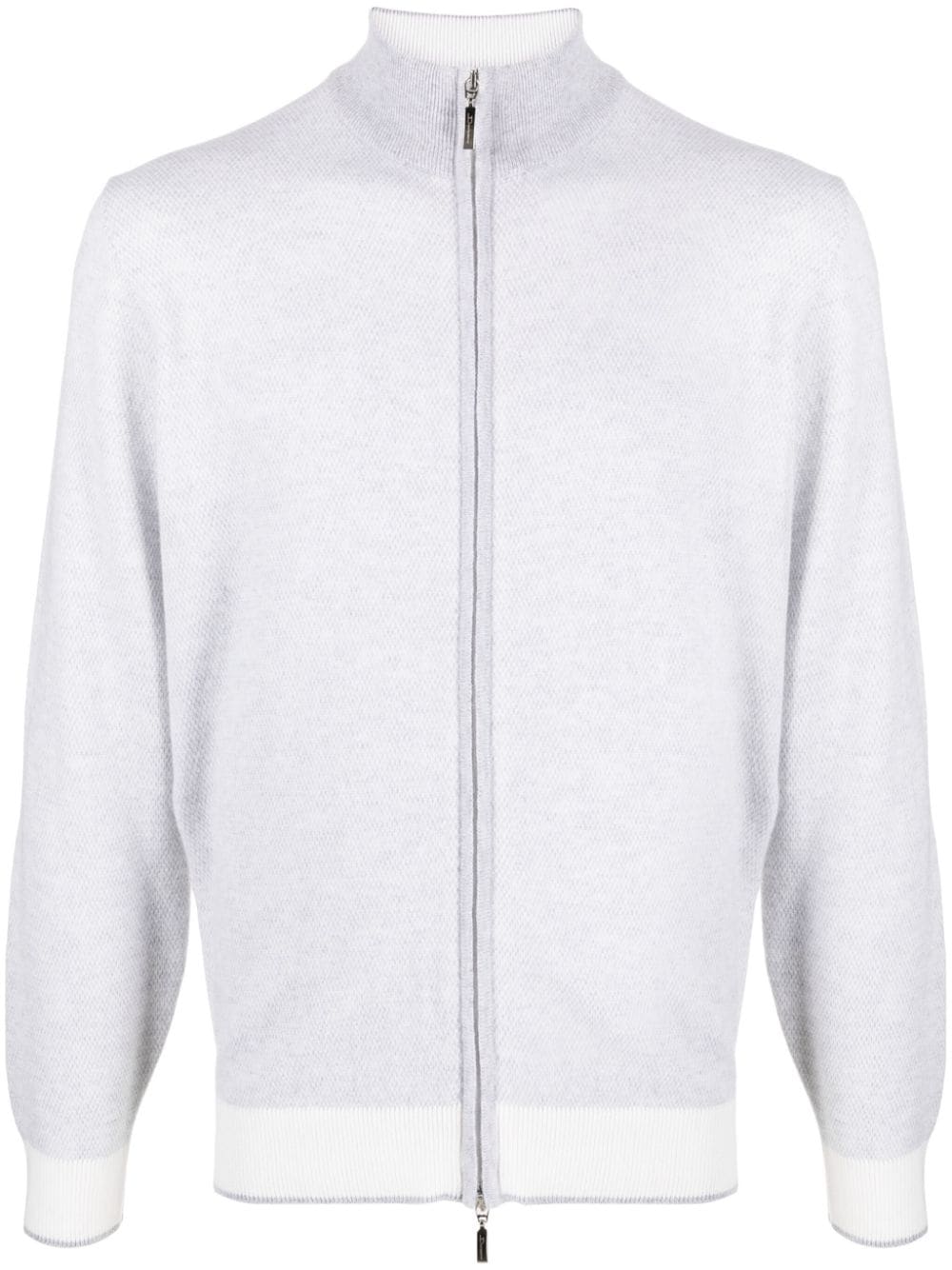 Doriani Cashmere high-neck zip-up cashmere cardigan - Grey von Doriani Cashmere