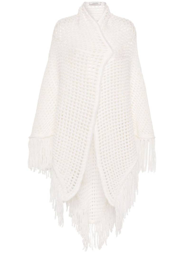 Dorothee Schumacher Luxury Airness knitted shawl scarf - White von Dorothee Schumacher