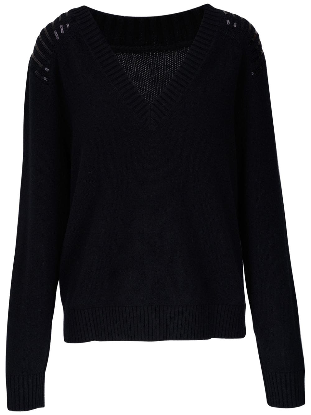 Dorothee Schumacher V-neck wool-cashmere blend jumper - Black von Dorothee Schumacher