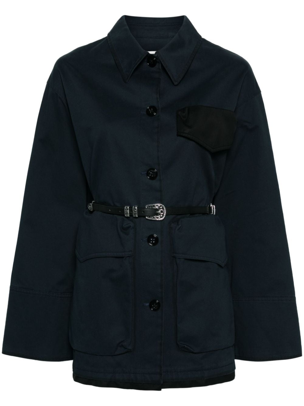 Dorothee Schumacher belted cotton shirt jacket - Blue von Dorothee Schumacher