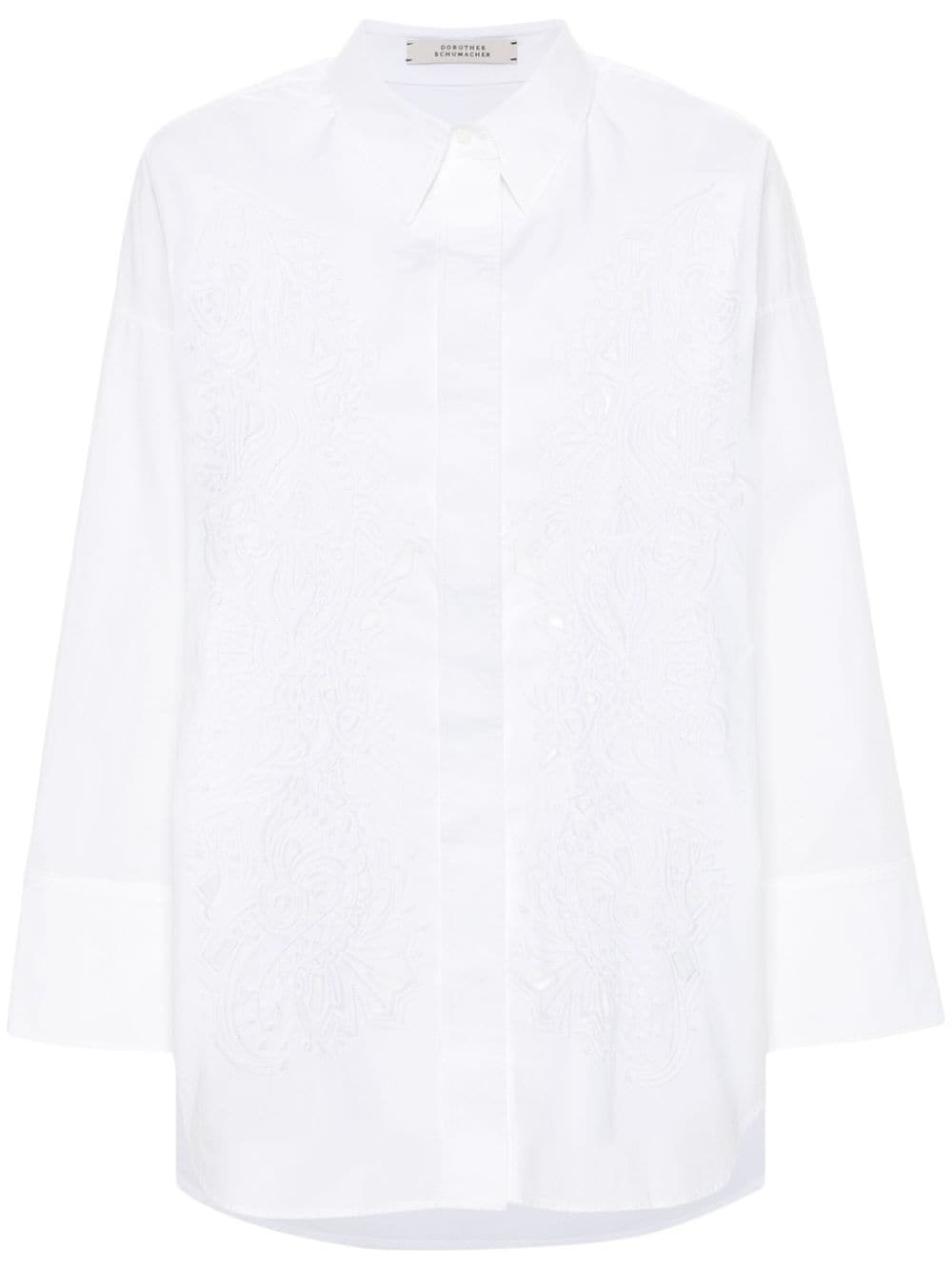 Dorothee Schumacher broderie-anglaise cotton shirt - White von Dorothee Schumacher