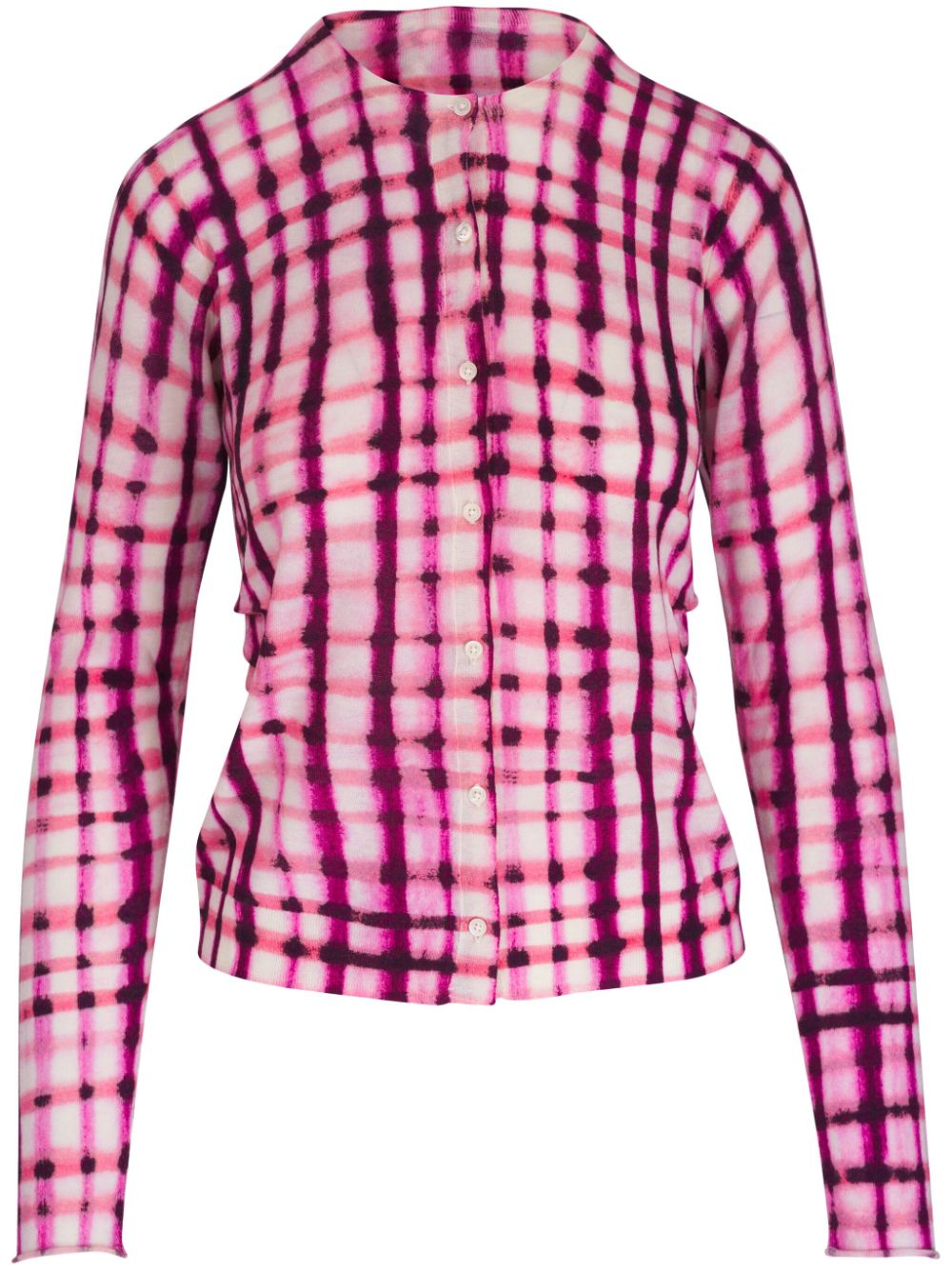 Dorothee Schumacher collarless checked shirt - Pink von Dorothee Schumacher