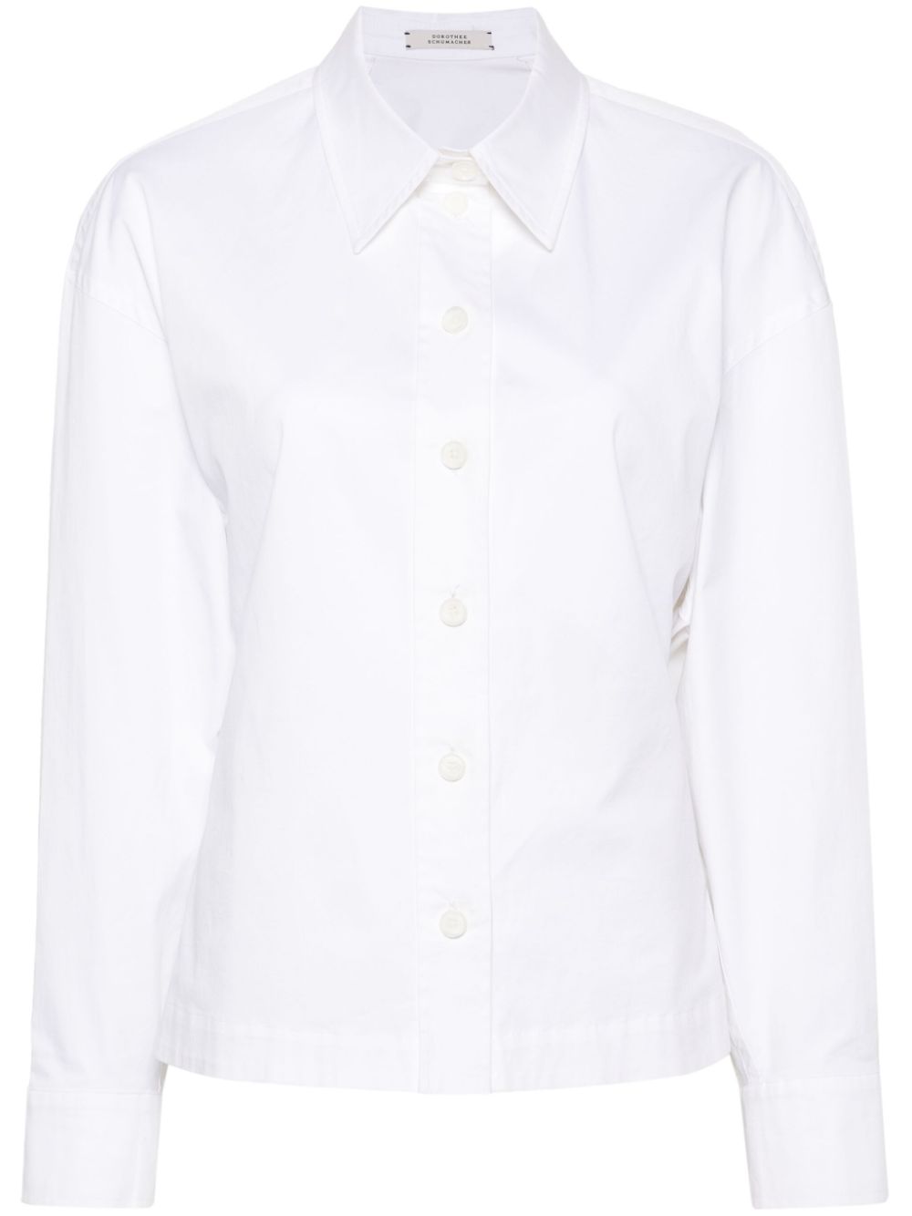 Dorothee Schumacher draped-detail cotton shirt - White von Dorothee Schumacher