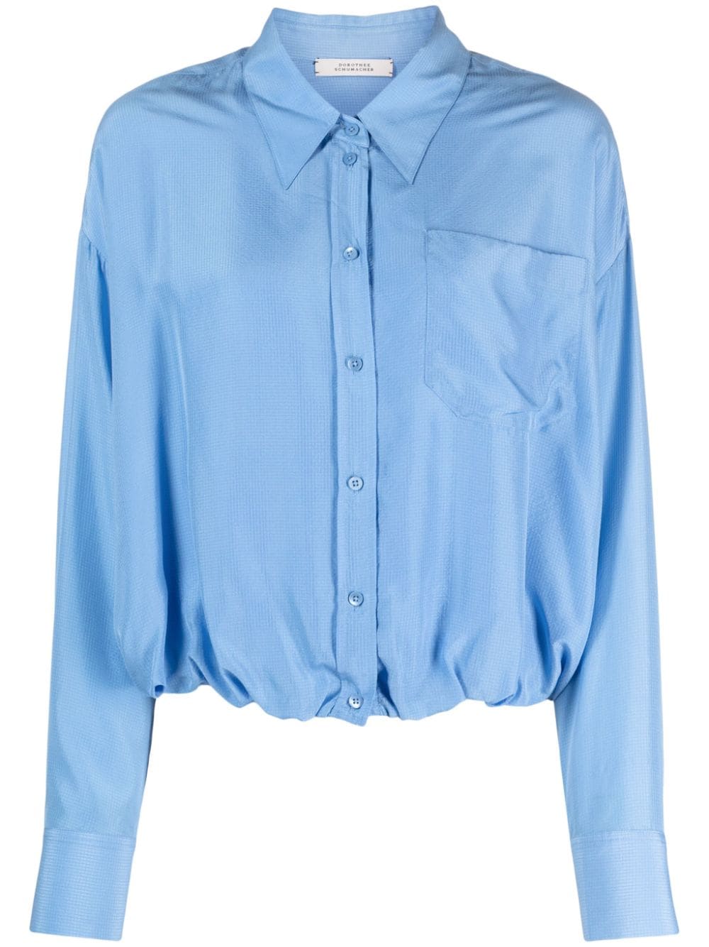 Dorothee Schumacher elasticated-hem silk shirt - Blue von Dorothee Schumacher