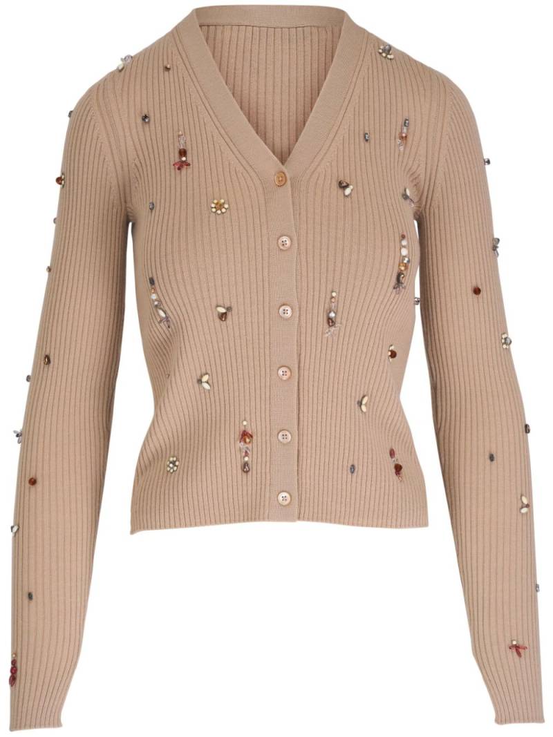 Dorothee Schumacher embellished wool cardigan - Neutrals von Dorothee Schumacher