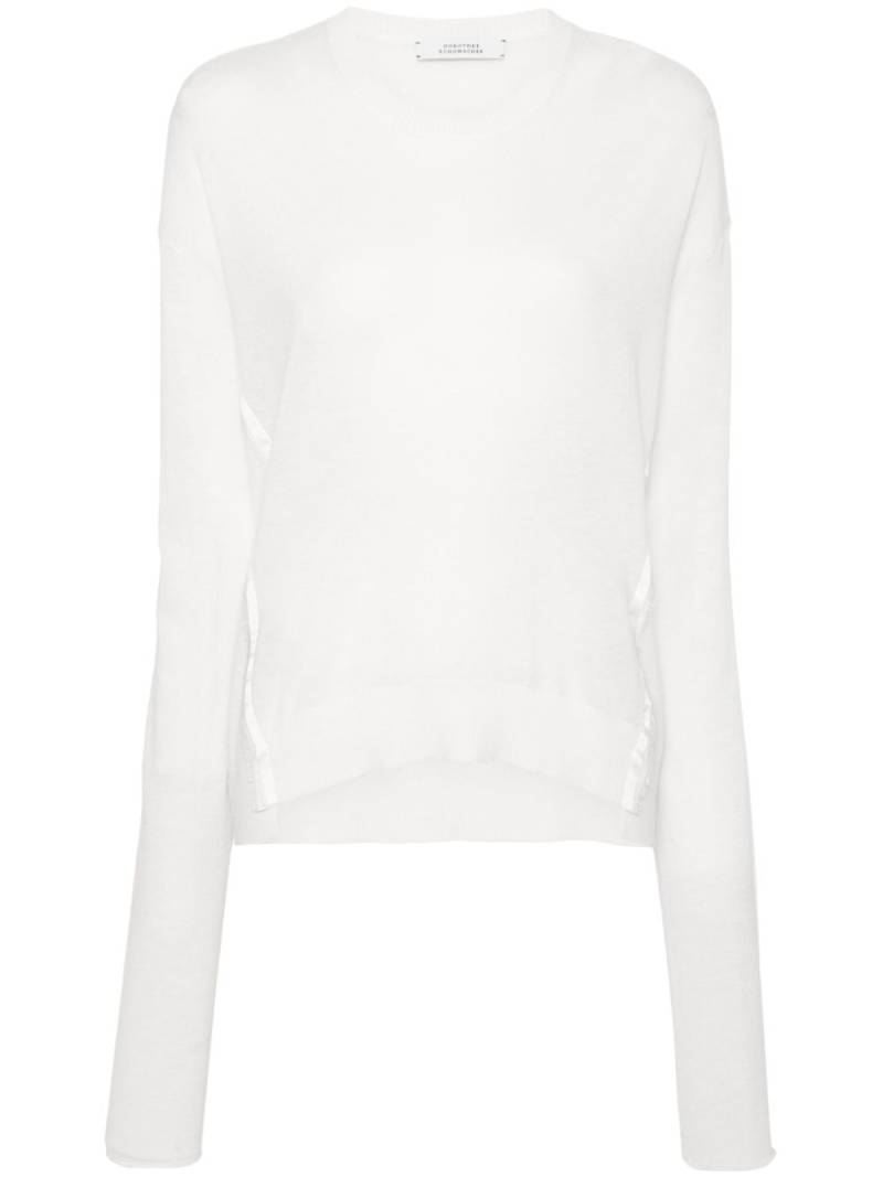 Dorothee Schumacher extra-long sleeves semi-sheer jumper - Neutrals von Dorothee Schumacher